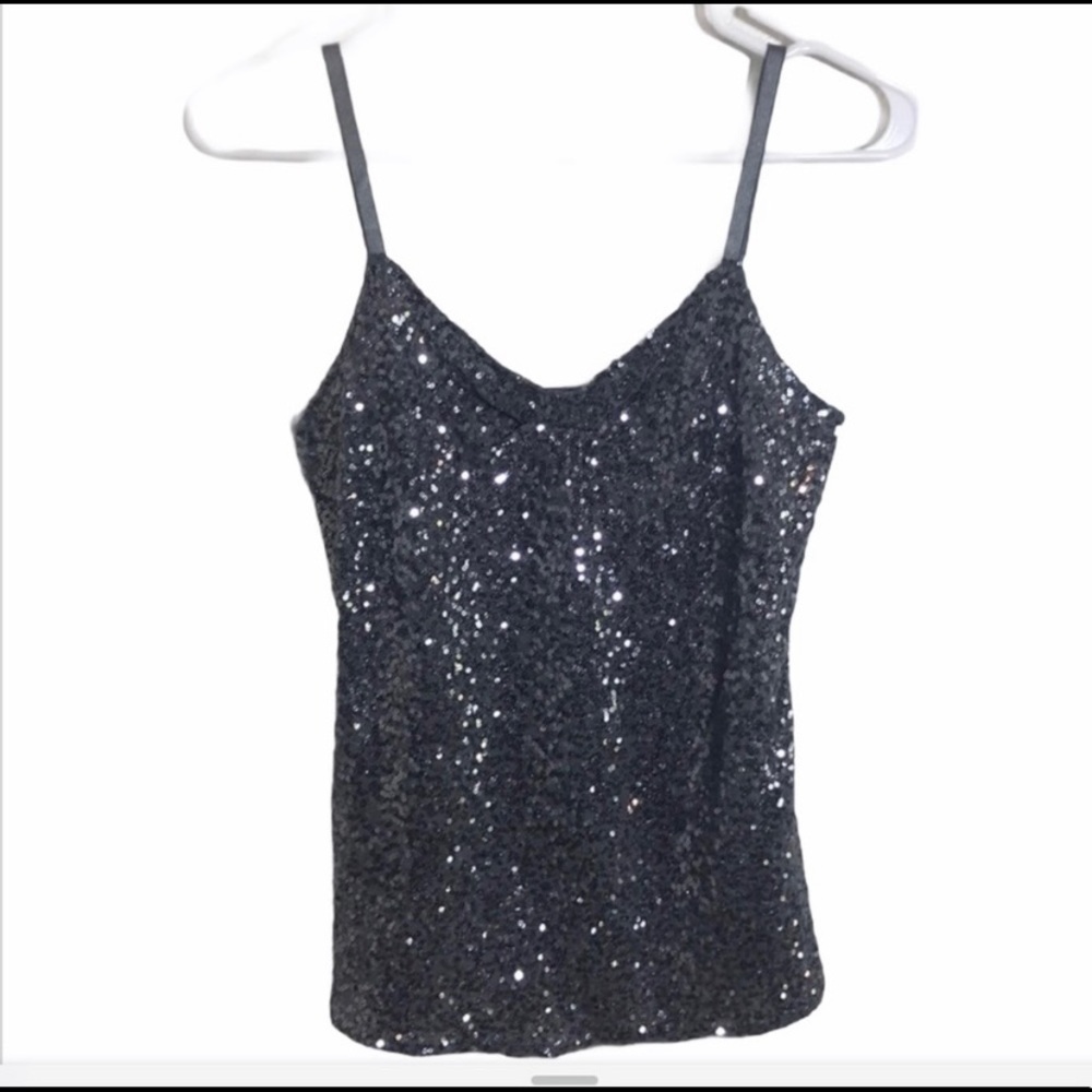 The Limited Silver Sequence Tank Top